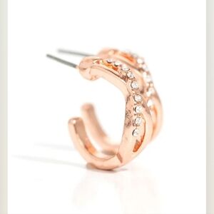 Horoscope Helixes Copper Hoop Earrings 👀 Dainty  Rhinestones